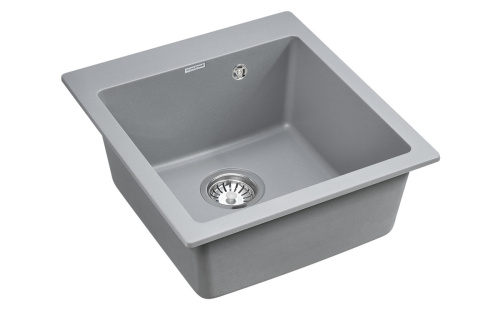 Кухонная мойка Paulmark KANTE 45 PM104651-GRM 45х50 цвет серый - фото 2